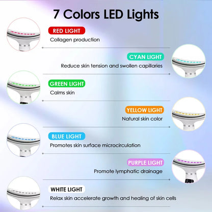 7 Colors LED Lights Face & Neck Vibration Massage Device