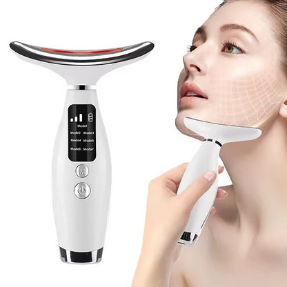 7 Colors LED Lights Face & Neck Vibration Massage Device
